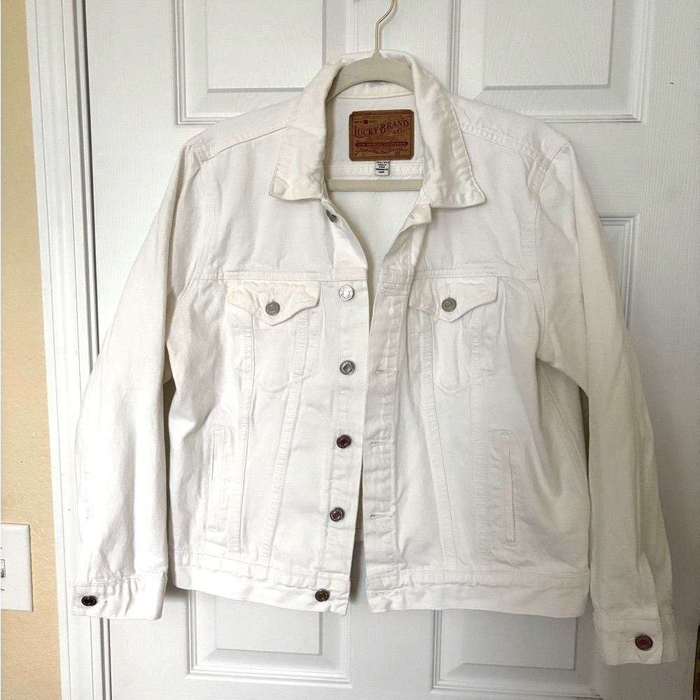 LUCKY BRAND “The Tomboy Trucker” Jacket Size XL, White/Off-white